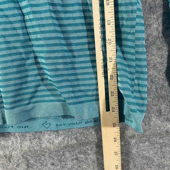 Lululemon Swiftly Tech Long Sleeve Top 4 Striped Teal Crew Neck - Picture 11 of 13